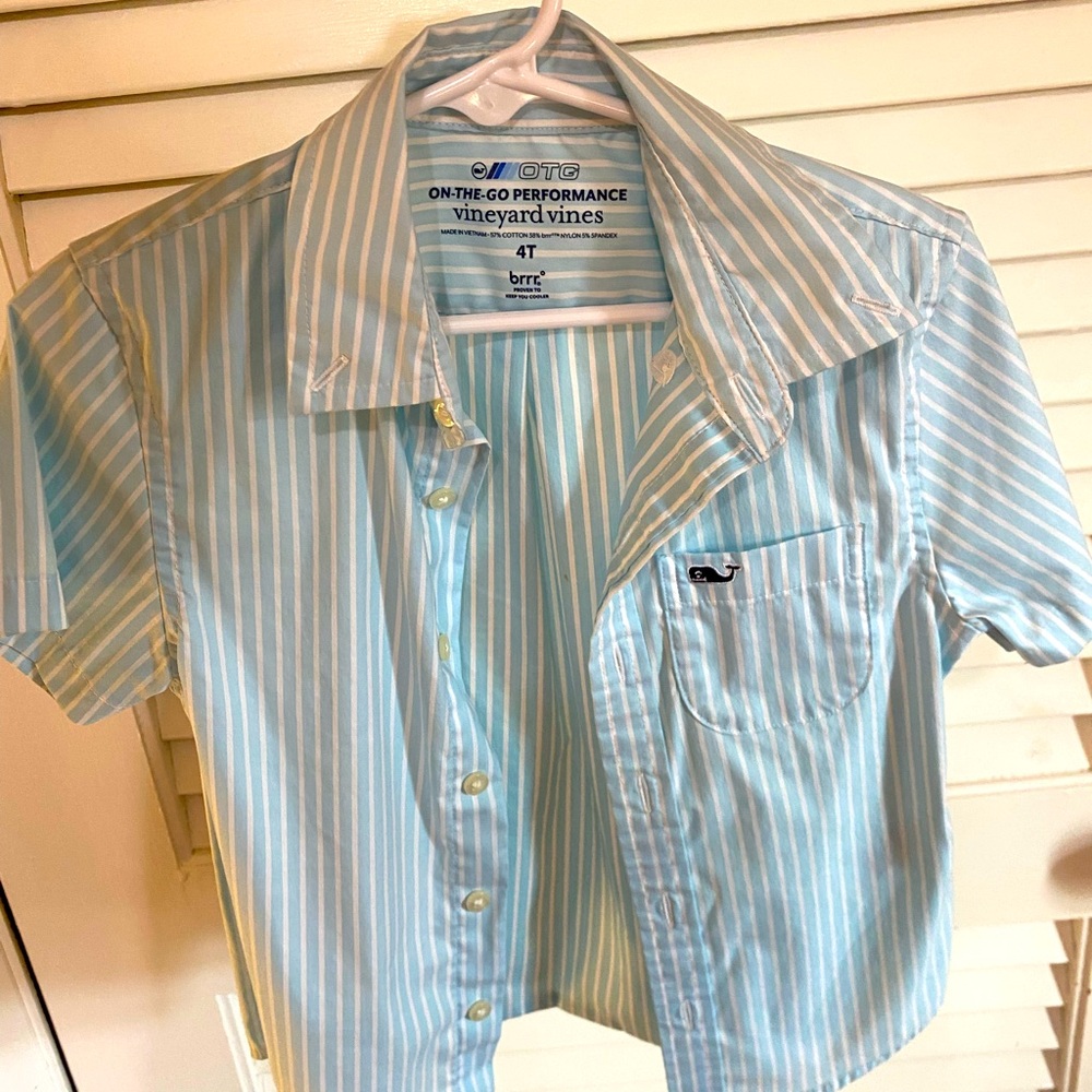 Vineyard Vines Light Blue Striped Shirt